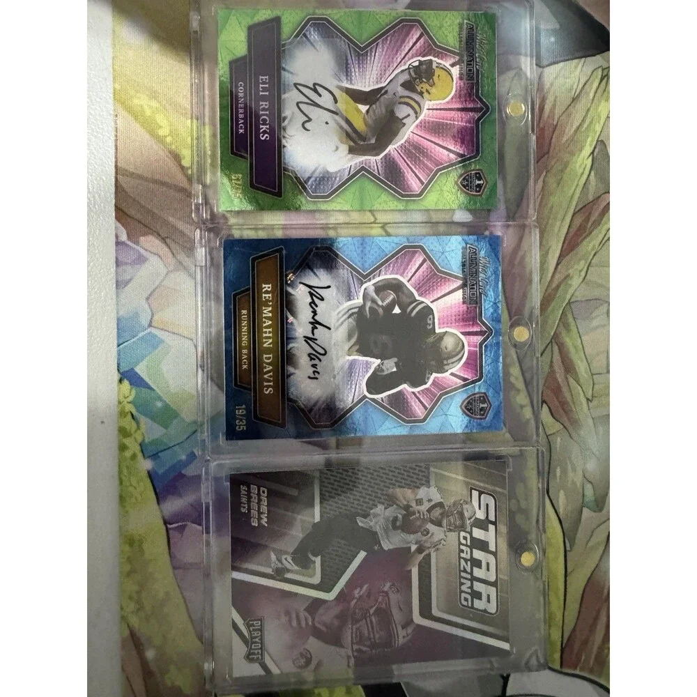 Panini NFL 7Card Lot Justin Jefferson Drew Brees Ja'Marr Chase RC Auto Numbered
